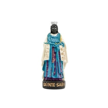 Statue de sainte Sara en résine peinte à la main.