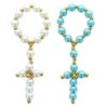 Dizainier sur câble, perles en verre nacré Ø 8 mm. Lot de 2 assortis.