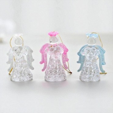 NOUVEAU - Anges en verre H. cm VENDU PAR BOITE DE 12.
