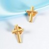 Pin's croix en métal doré, H. 2.5 cm. Boîte de 24 pièces