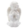 Ange en résine avec robe et mains jointes, H. 14 cm