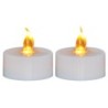 Lot de 2 lumignons blancs à piles ⌀ 3,7 cm, H. 4 cm (3 piles LR41)