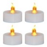 Lot de 4 lumignons blancs à piles ⌀ 3,7 cm, H. 4 cm (3 piles LR41)