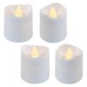 Lot de 4 lumignons blancs à piles ⌀ 4 cm, H. 8 cm (3 piles LR41)