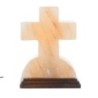 Lampe en sel de l´Himalaya forme croix livree en boite individuelle avec cordon et ampoule. Plusieurs tailles.