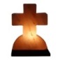 Lampe en sel de l´Himalaya forme croix livree en boite individuelle avec cordon et ampoule. Plusieurs tailles.