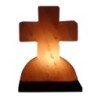 Lampe en sel de l´Himalaya forme croix livree en boite individuelle avec cordon et ampoule. Plusieurs tailles.