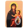 Carte médaille en métal avec prière, plastifiée – 8,5 x 5,4 cm. plusieurs saints.