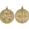 Medaille metal couleur doreee de saint Benoit, plusieurs tailles.