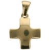 Croix de cou carree et bombee en acier inoxydable, taille 1.5 x 1.5 cm. Existe en differentes couleurs.