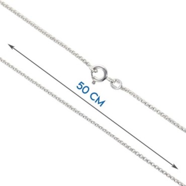 Chaine argent 925 °/°° maille venitienne, fermoir rond a ressort..
