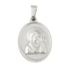 Médaille en acier inoxydable de couleur argenté, H. 2.1 cm. Existe avec différents Saints.