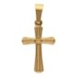 Croix de cou en acier inoxydable de couleur dor-eacute-e en relief- H 1-90 cm-
