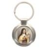 Porte-clés en métal couleur argenté de forme ronde Ø 3.8 cm. Livré en boite cadeaux. Existe avec différents Saints.