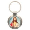 Porte-clés en métal couleur argenté de forme ronde Ø 3.8 cm. Livré en boite cadeaux. Existe avec différents Saints.