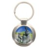Porte-clés en métal couleur argenté de forme ronde Ø 3.8 cm. Livré en boite cadeaux. Existe avec différents Saints.