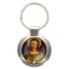 Porte-clés en métal couleur argenté de forme ronde Ø 3.8 cm. Livré en boite cadeaux. Existe avec différents Saints.