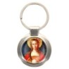 Porte-clés en métal couleur argenté de forme ronde Ø 3.8 cm. Livré en boite cadeaux. Existe avec différents Saints.
