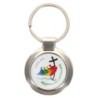 Porte-clés en métal couleur argenté de forme ronde Ø 3.8 cm. Livré en boite cadeaux. Existe avec différents Saints.