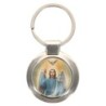 Porte-clés en métal couleur argenté de forme ronde Ø 3.8 cm. Livré en boite cadeaux. Existe avec différents Saints.