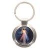 Porte-clés en métal couleur argenté de forme ronde Ø 3.8 cm. Livré en boite cadeaux. Existe avec différents Saints.