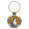 Porte-clés en métal couleur argenté de forme ronde Ø 3.8 cm. Livré en boite cadeaux. Existe avec différents Saints.
