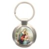 Porte-clés en métal couleur argenté de forme ronde Ø 3.8 cm. Livré en boite cadeaux. Existe avec différents Saints.