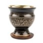 Brûle-encens en laiton émaillé décoré, H 7,5 cm, Ø 6 cm. Livré en boîte individuelle.