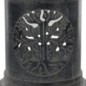 Brûle-encens photophore en stéatite ajourée Arbre de Vie, avec grille et bougie, H 10 cm, Ø 9 cm. Livré en boîte.