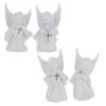 Boite de 8 anges en résine H. 10 cm. (2 lots de 4 anges assortis).