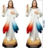 Statue Christ Miséricordieux en fibre de verre, en couleur, pour intérieur/extérieur. Plusieurs tailles.