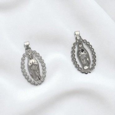 Médaille avec la Vierge de Guadalupe en argent 925 °/°° avec OZ H. 2 cm (1.39 g) Livré en boite