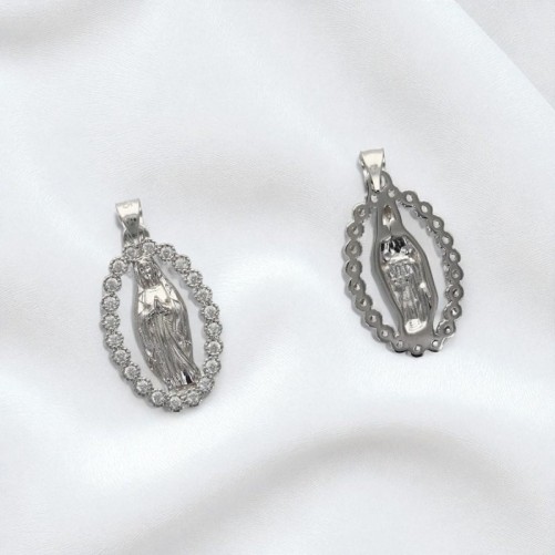 Médaille avec la Vierge de Guadalupe en argent 925 °/°° avec OZ H. 2 cm (1.39 g) Livré en boite