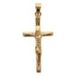 Croix avec Christ en plaqué or H 2.5 cm. Livré en boite