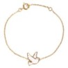 Bracelet en plaqué or avec colombe.