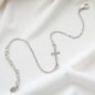 Bracelet en argent 925°/°° ajustable avec croix OZ (1.67 g) Livré en boite