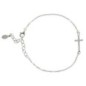 Bracelet en argent 925°/°° ajustable avec croix OZ (1.67 g) Livré en boite