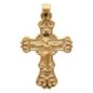 Croix large avec Christ en plaqué or H. 2 cm. Livré en boite