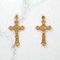 Croix forme baroque avec Christ en plaqué or H 2.6 cm. Livré en boite