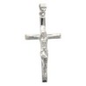 Croix biseautée avec Christ en argent 925 °/°° H. 3 cm. (1.92 g) Livré en boite