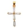 Croix en plaqué or avec OZ H 1.9 cm Livré en boite