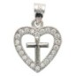 Médaille forme cœur en argent 925 °/°° avec OZ H 1.2 cm (0.70 g) Livré en boite