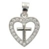 Médaille forme cœur en argent 925 °/°° avec OZ H 1.2 cm (0.70 g) Livré en boite