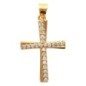Croix en plaqué or avec OZ H. 2 cm. Livré en boite