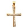 Croix en plaqué or avec OZ H. 2 cm. Livré en boite
