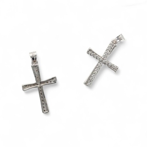Croix en argent 925 °/°° avec OZ H. 2 cm (0.88 g) Livré en boite