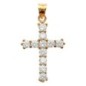 Croix en plaqué or et OZ H 1.9 cm. Livré en boite