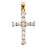 Croix en plaqué or et OZ H 1.9 cm. Livré en boite
