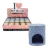 Brûle-parfum en céramique décor en relief, H 7,5 cm, Ø 6.50 cm. LOT DE 20 ASSORTIS