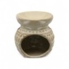Brûle-parfum en céramique décor en relief, H 7,5 cm, Ø 7 cm LOT DE 20 ASSORTIS